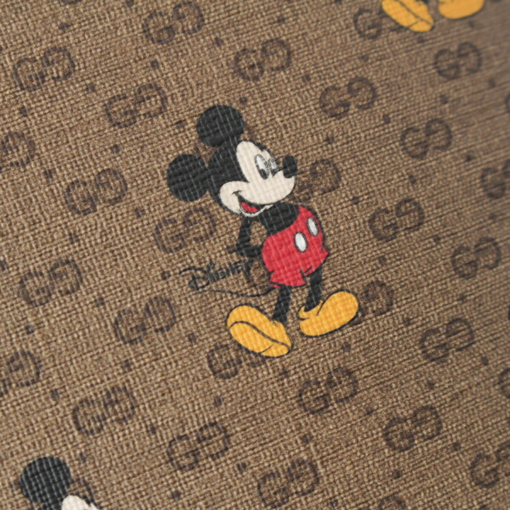 Gucci Disney GG Supreme Leather Mickey Mouse Interlocking Backpack Daypack Beige - Picture 8 of 10